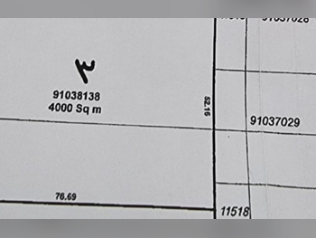 Lands For Sale in Al Wakrah  - Al Wukair  -Area Size 4,000 Square Meter