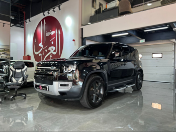 لاند روفر  ديفيندر  110 اس  2023  اوتوماتيك  45,000 كم  6 سلندر  دفع رباعي  اس يو في  أسود  تحت الضمان