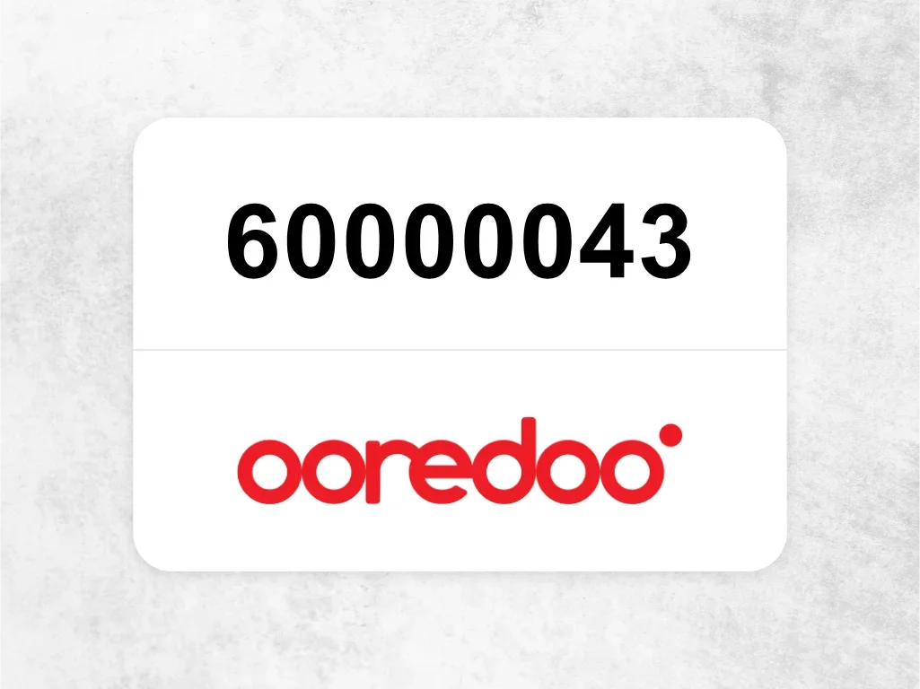 Ooredoo Mobile Phone  60000043