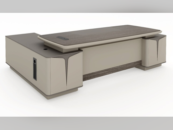 المكاتب ومكاتب الحاسوب - مكتب مدير  - ميرير للمفروشات  - اللون الرمادي