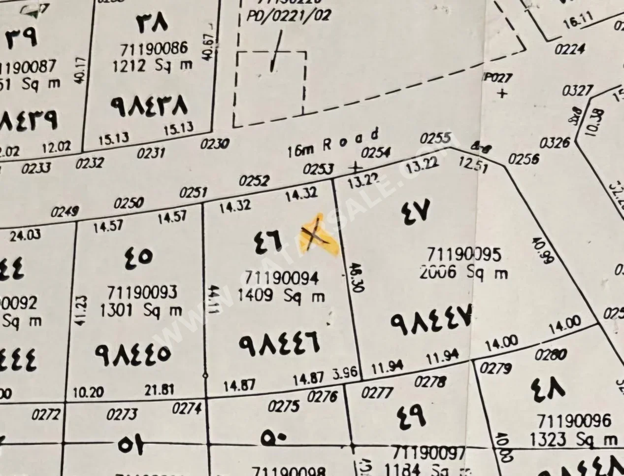 Lands For Sale in Umm Salal  - Al Kharaitiyat  -Area Size 1,409 Square Meter