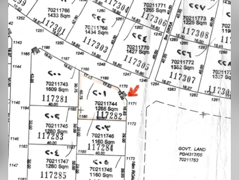 اراضي للبيع في الظعاين  - روضة الحمامة  -المساحة 1,260 متر مربع
