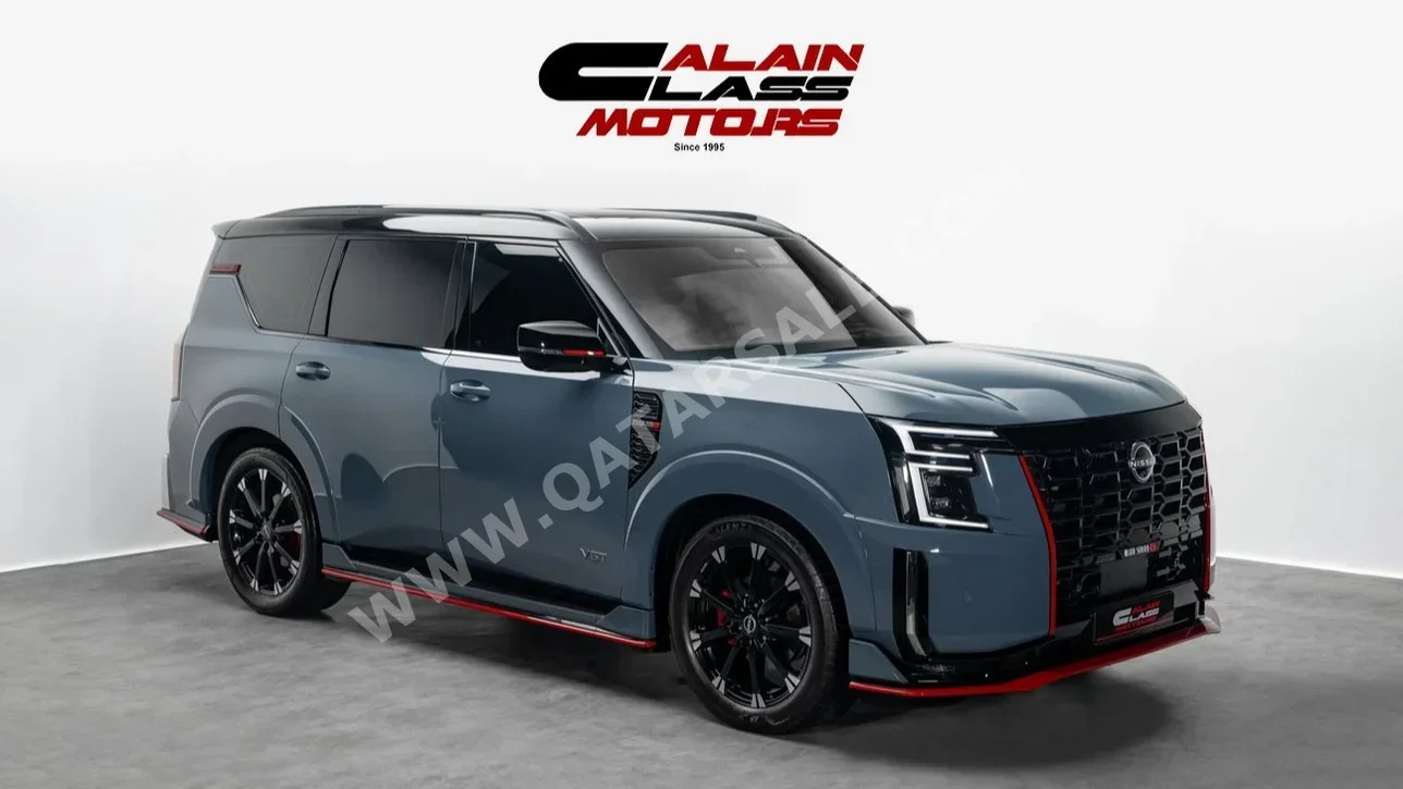 نيسان  باترول  نسمو  2026  اوتوماتيك  488 كم  6 سلندر  دفع كلي مستمر  اس يو في  رمادي