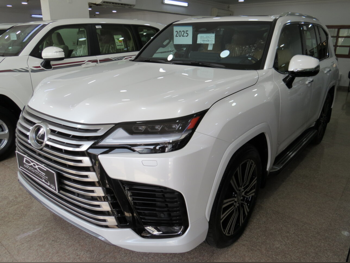 لكزس  ال اكس  600 لكجري  2025  اوتوماتيك  0 كم  6 سلندر  دفع رباعي  اس يو في  أبيض  تحت الضمان