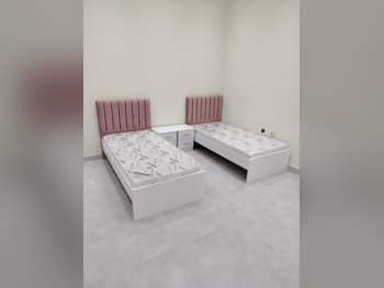 Beds - Single  - Pink  - Mattress Included  - With Bedside Table