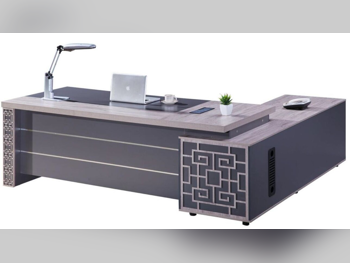 المكاتب ومكاتب الحاسوب - مكتب مدير  - ميرير للمفروشات  - اللون الرمادي