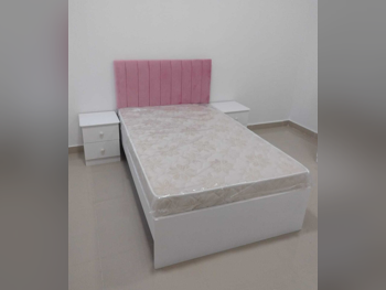 Beds - Single  - Pink  - Mattress Included  - With Bedside Table