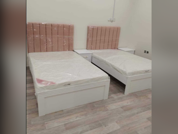 Beds - Single  - Pink  - Mattress Included  - With Bedside Table