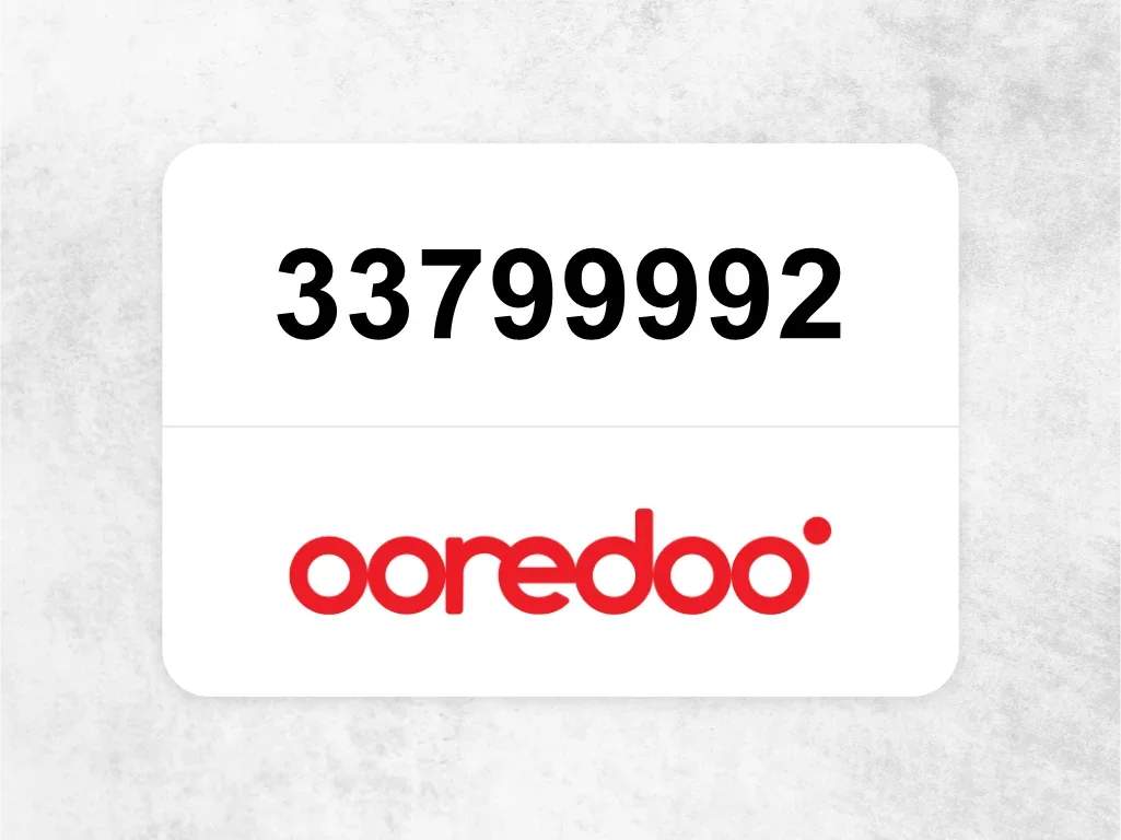 Ooredoo Mobile Phone  33799992