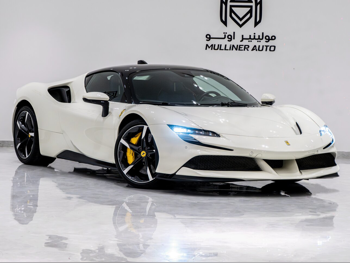 فيراري  اس اف 90 سترادل  2022  اوتوماتيك  3,000 كم  8 سلندر  دفع خلفي  كوبيه \ سبورت  أبيض لؤلؤي