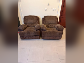 Sofas, Couches & Chairs - Fabric  - Brown