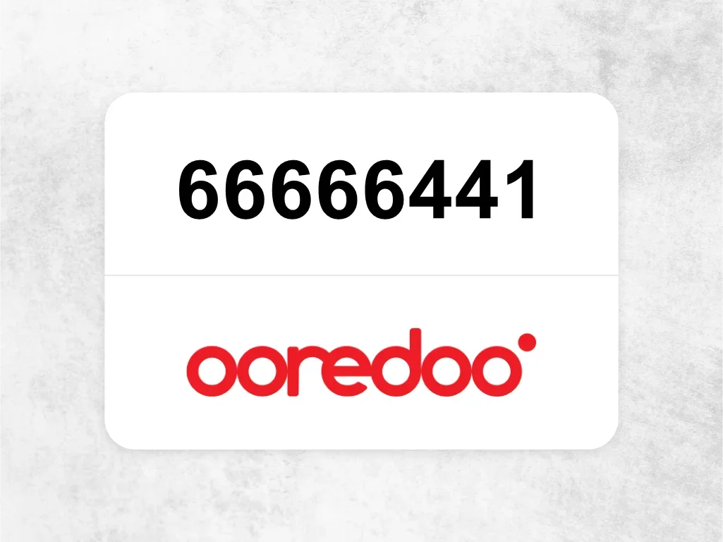 Ooredoo Mobile Phone  66666441