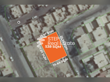 Lands For Sale in Doha  - Old Airport  -Area Size 538 Square Meter