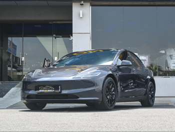 Tesla  Model 3  2024  Automatic  44,000 Km  0 Cylinder  Rear Wheel Drive (RWD)  Sedan  Dark Gray