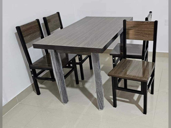 طاولة طعام مع كراسي  - بنى  - 4 مقاعد