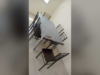 Dining Table with Chairs  - Brown  - 6 Seats