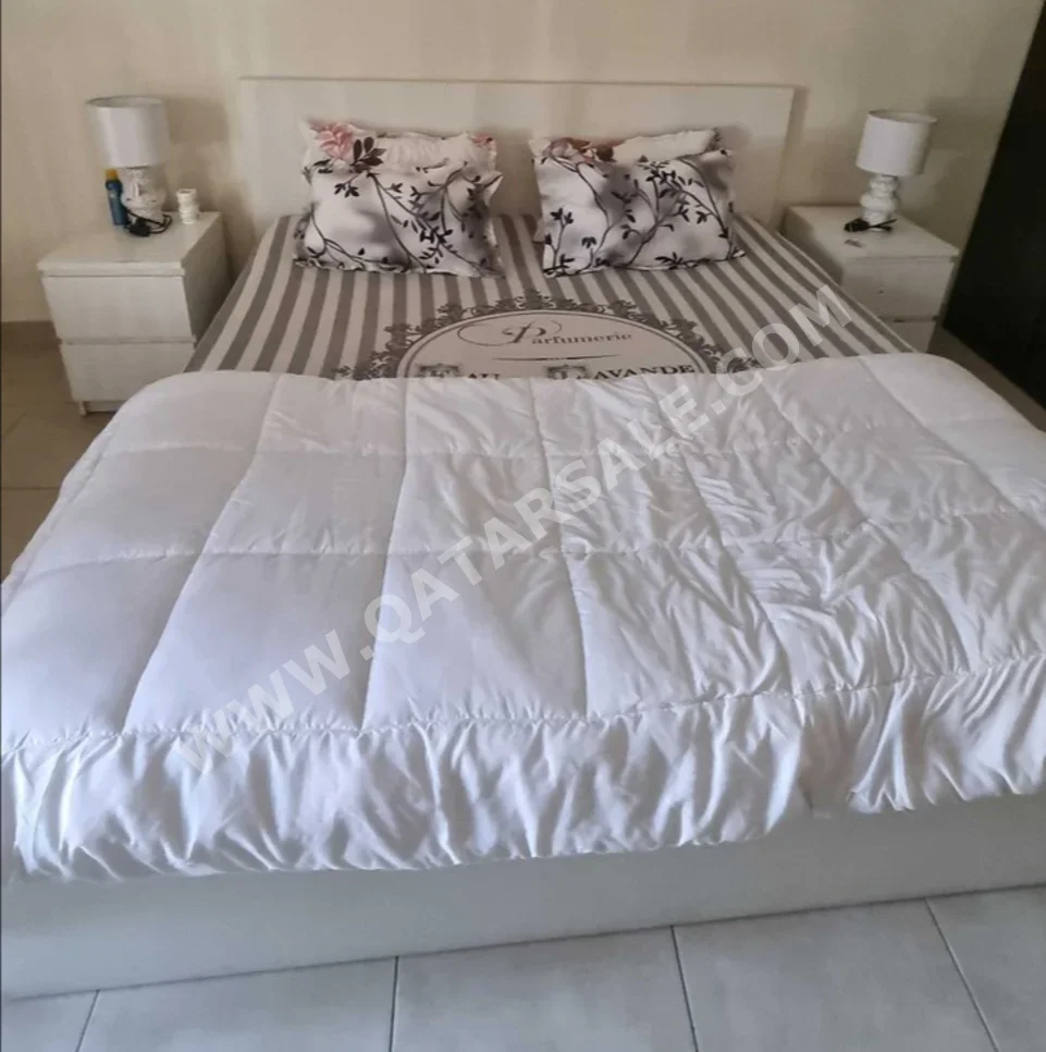 Beds - IKEA  - King  - White  - With Bedside Table