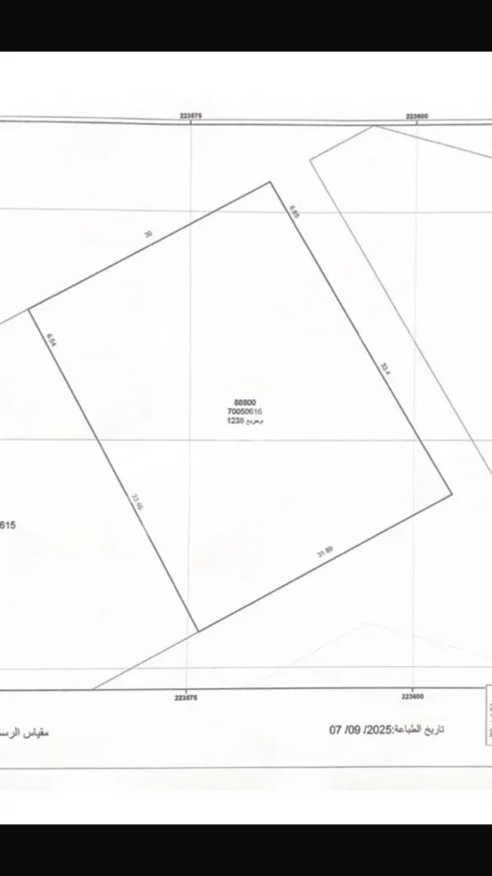 Lands For Sale in Al Daayen - Al Khisah -Area Size 1,238 Square Meter