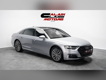 Audi  A8  L 55TFSI Quattro  2018  Automatic  18,959 Km  6 Cylinder  All Wheel Drive (AWD)  Sedan  Silver