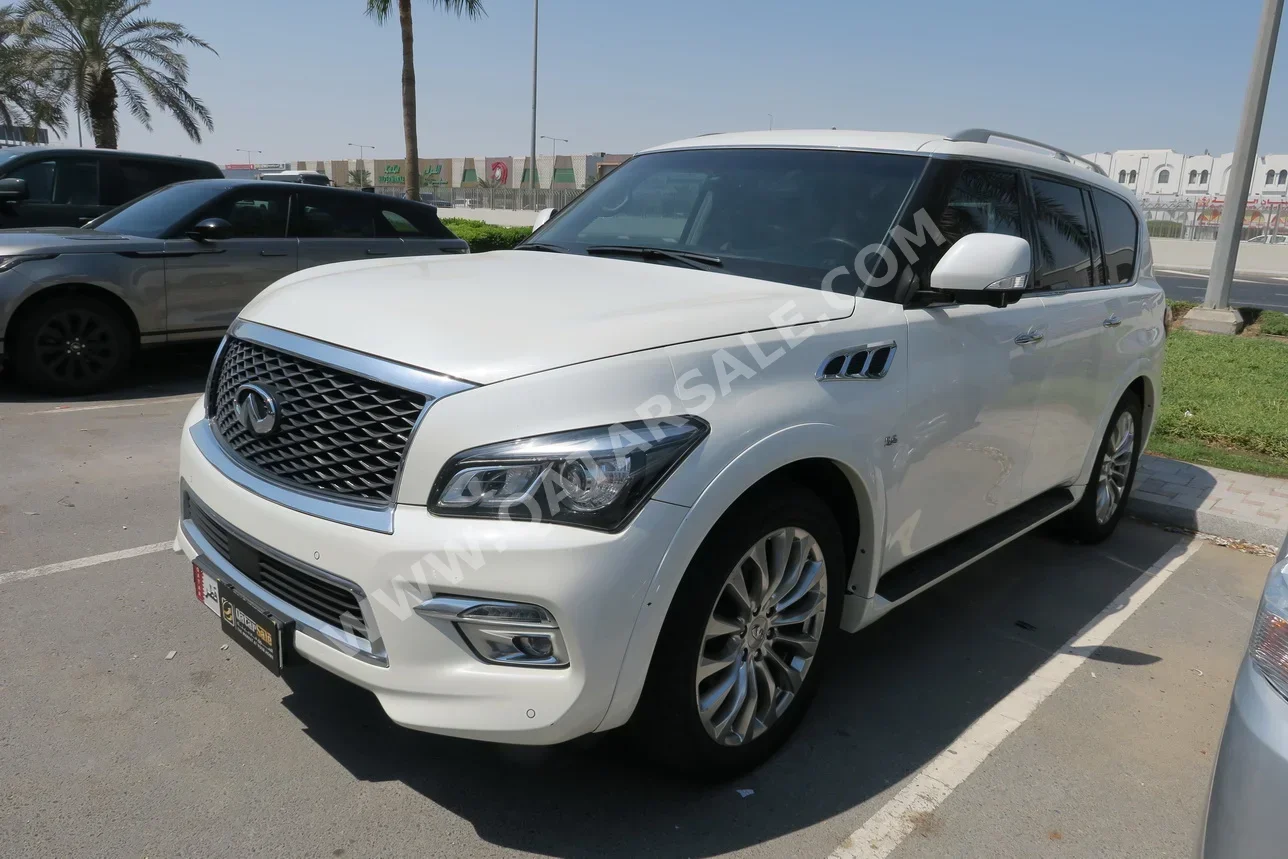 انفنيتي  كيو اكس  80  2017  اوتوماتيك  155,000 كم  8 سلندر  دفع رباعي  اس يو في  أبيض