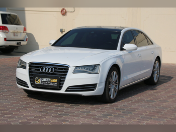 Audi  A8  L  2013  Automatic  118,000 Km  6 Cylinder  All Wheel Drive (AWD)  Sedan  White