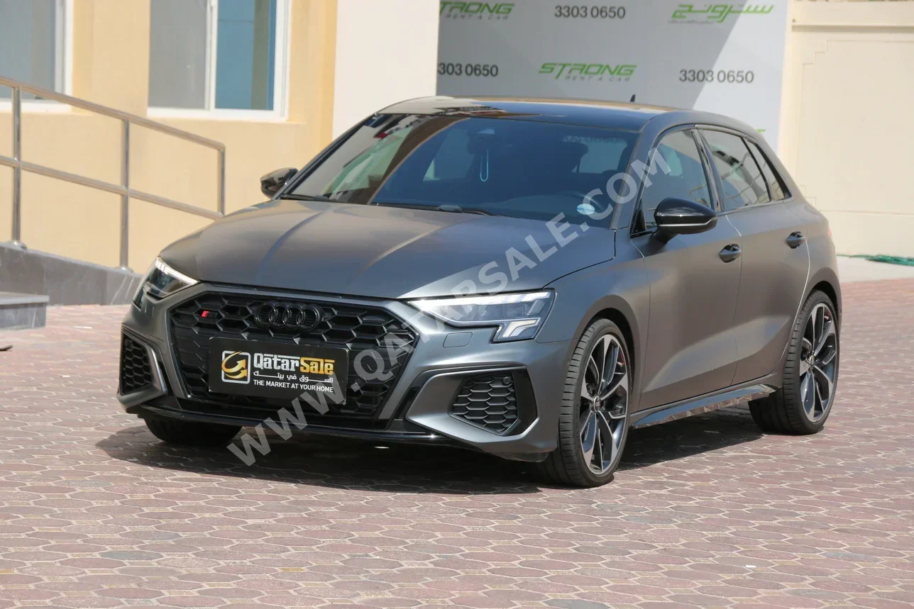 Audi  S  3  2023  Automatic  28,000 Km  4 Cylinder  All Wheel Drive (AWD)  Hatchback  Gray Matte  With Warranty