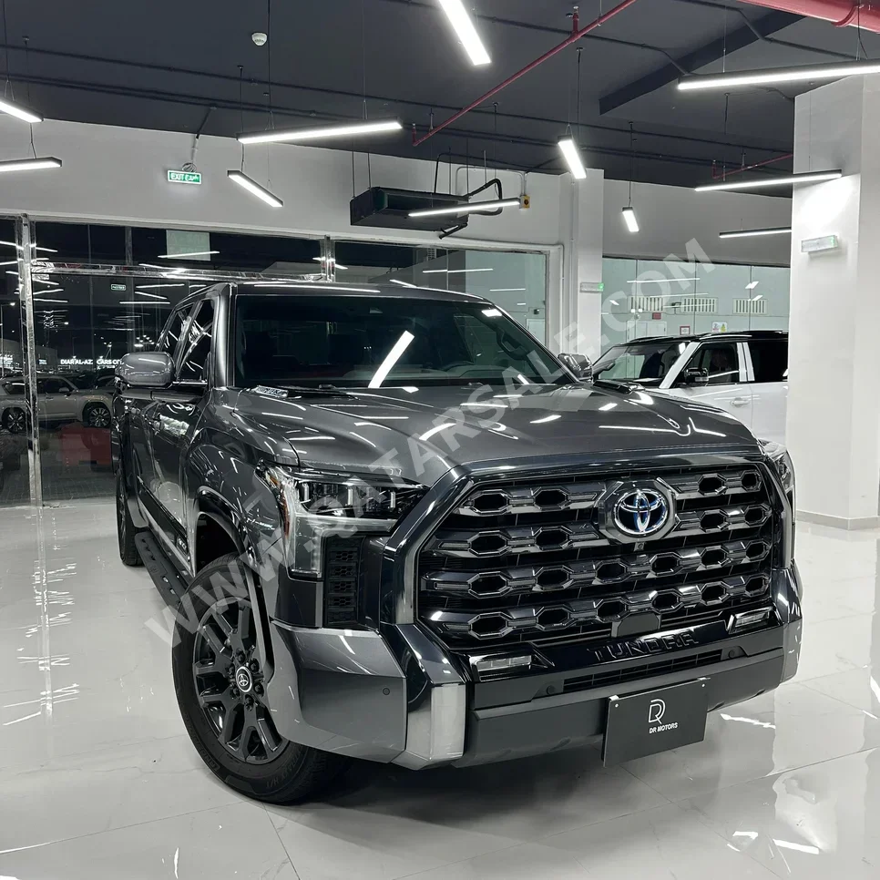 تويوتا  تندرا  بلاتينيوم  2024  اوتوماتيك  9,000 كم  8 سلندر  دفع رباعي  بيكب  رمادي غامق  تحت الضمان