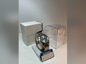 ساعات - كاسيو  - ساعات الكوارتز  - فضة  - ساعات رجالي