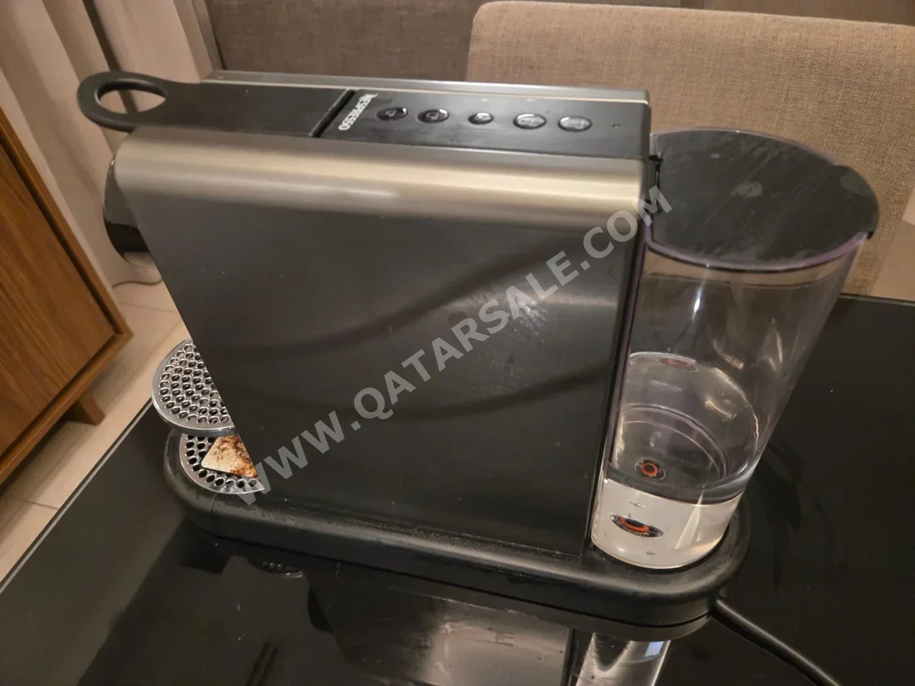 صانعات القهوة ماكينة صنع القهوة بكبسولة  - نسبرسو  - اللون الرمادي  - 1 لتر