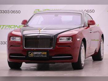 رولز - رويس  رايث  2014  اوتوماتيك  114,000 كم  12 سلندر  دفع كلي مستمر  كوبيه \ سبورت  اسود وأحمر