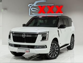 Nissan  Patrol  Platinum turbo  2025  Automatic  18,000 Km  6 Cylinder  Four Wheel Drive (4WD)  SUV  White  With Warranty