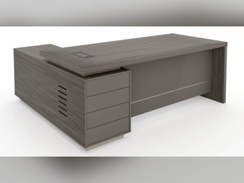 المكاتب ومكاتب الحاسوب - مكتب مدير  - ميرير للمفروشات  - اللون الرمادي