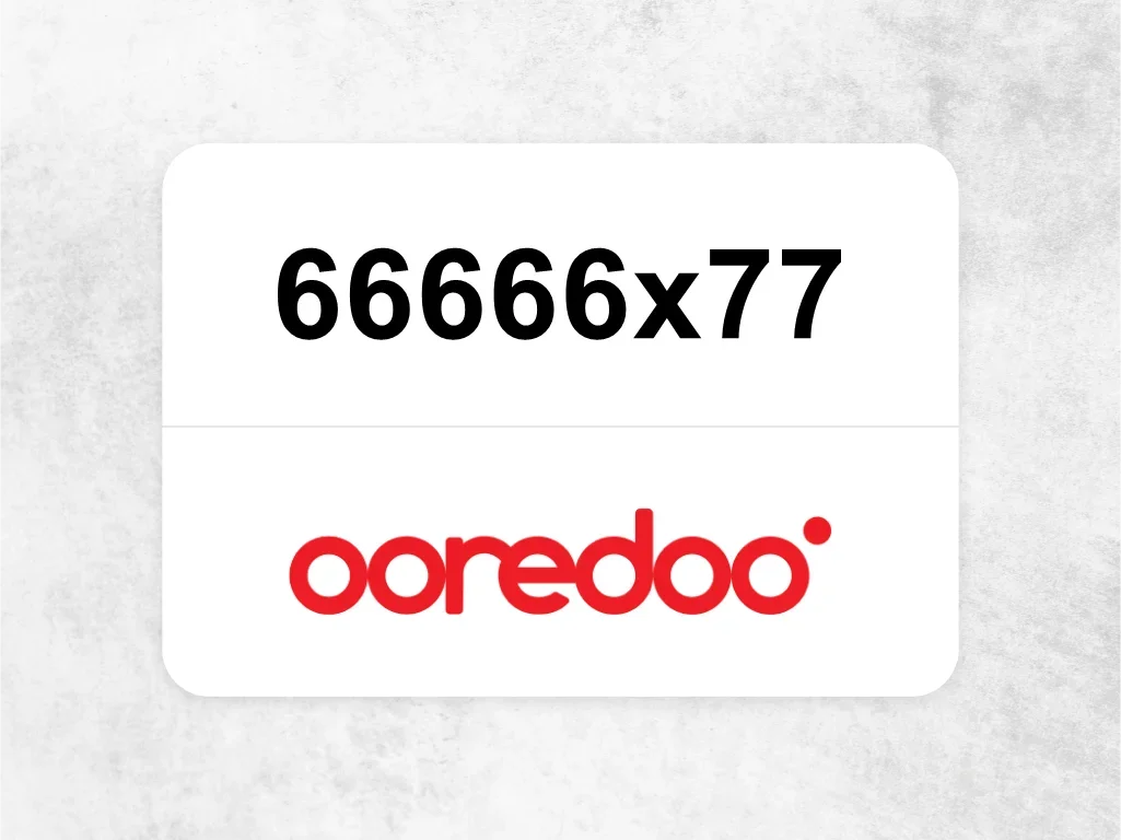 Ooredoo Mobile Phone  66666x77