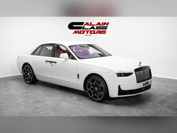 رولز - رويس  غوست  بلاك بادج  2026  اوتوماتيك  27 كم  12 سلندر  دفع كلي مستمر  سيدان  أبيض