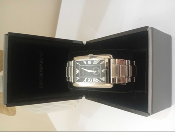 ساعات - أرماني  - ساعات الكوارتز  - فضة  - ساعات رجالي