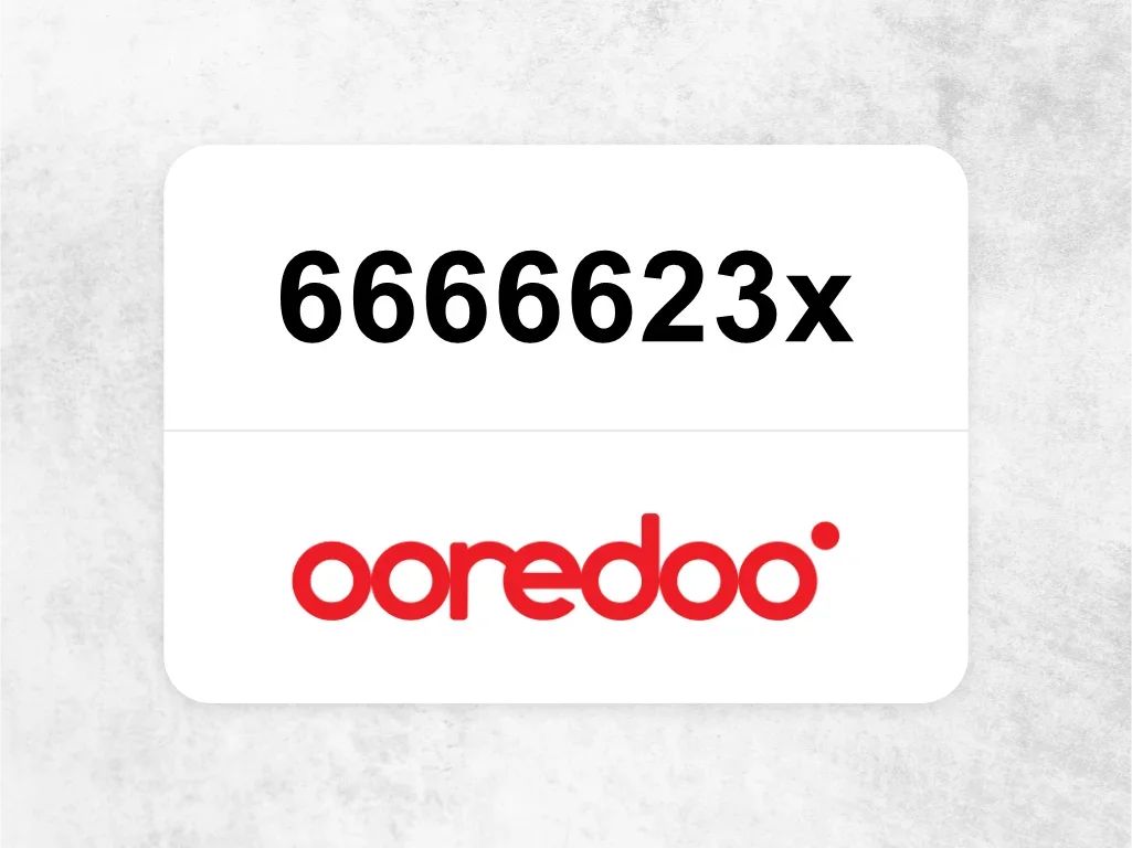 Ooredoo Mobile Phone  6666623x