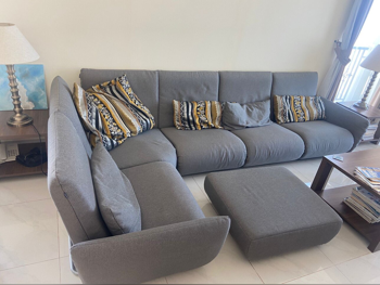 Sofas, Couches & Chairs 3-Seats sofa & 4 one armchairs  - Fabric  - Gray