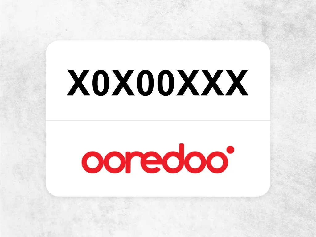 Ooredoo Mobile Phone  X0X00XXX