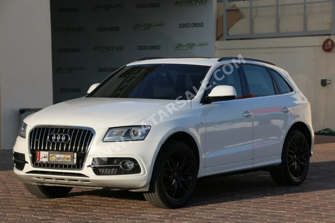اودي  كيو 5  45 TFSI Quattro  2016  اوتوماتيك  43,000 كم  6 سلندر  دفع كلي مستمر  اس يو في  أبيض