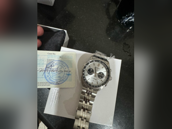 ساعات - سيكو  - ساعات ميكانيكية  - اللون الرمادي  - ساعات للجنسين