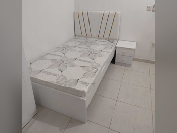 Beds - Single  - White  - Mattress Included  - With Bedside Table