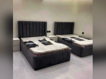 Beds - Single  - Black  - Mattress Included  - With Bedside Table