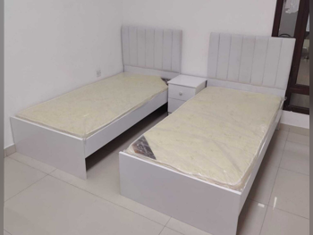 Beds - Single  - White  - Mattress Included  - With Bedside Table