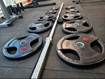 أثقال - قرص دامبل  - مستدير  - أسود