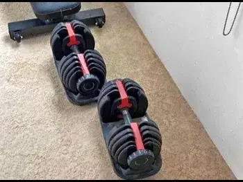 أثقال - دامبل قابل للتعديل  - مستدير  - أسود