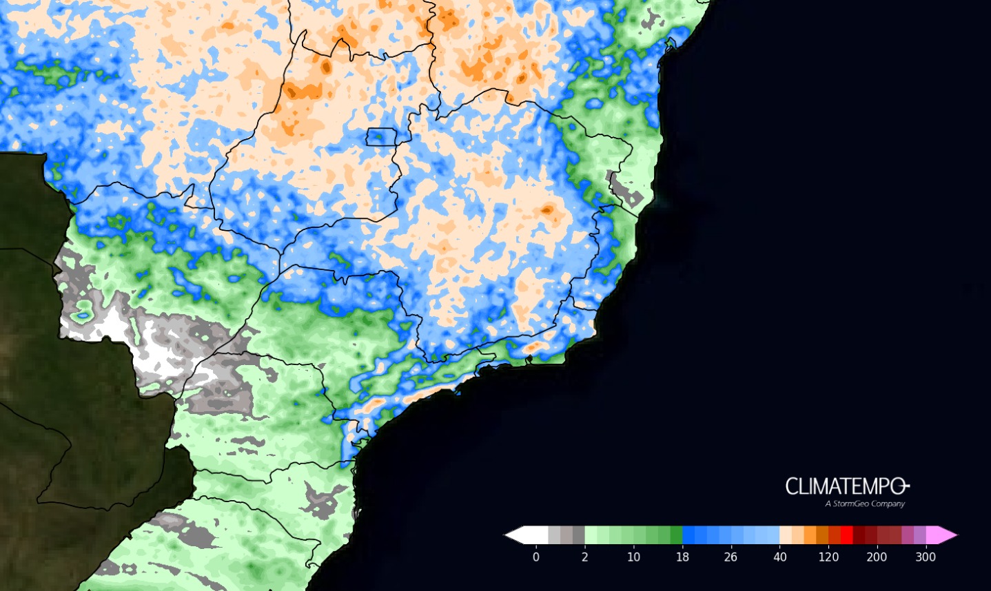 ES tem nova previsão de frente fria e chuva a partir de quarta (13)
