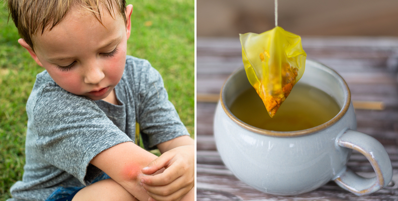 Lindra insektsbetten med bland annat grönt te!