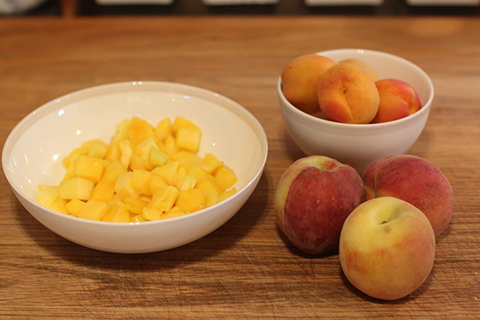 Puré på aprikos- och mango