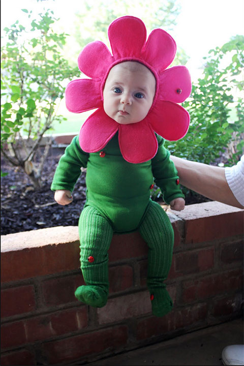 Baby bebis Halloween utklädnad maskerad blomma