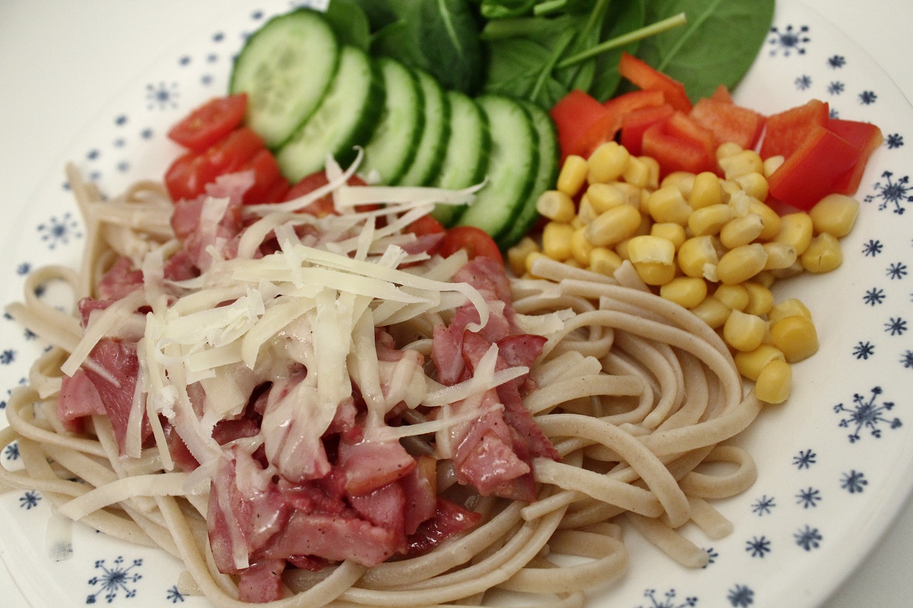 Mjölk- och glutenfri Pasta Carbonara | Emma Barremyr